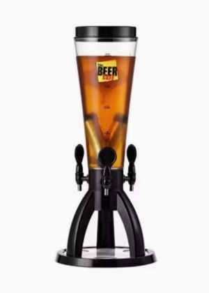 Drinking column beer column 4,0 liter with Cooling tube black