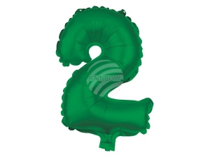 Folienballon Helium Ballon grn Zahl 2