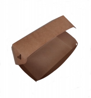 Caja para hamburguesas XL papel kraft, 20x10x8,5cm 100 piezas