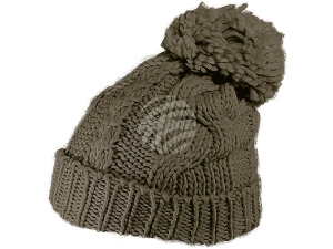 Strickmtze Long Beanie Slouch mit Bommel Modell 132