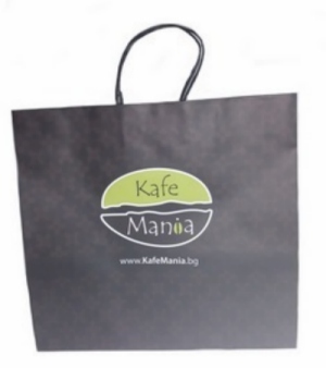 Exclusiva bolsa de papel de cordn de papel retorcido con logo