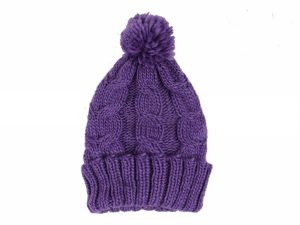 Strickmtze mit Bommel Modell 43g