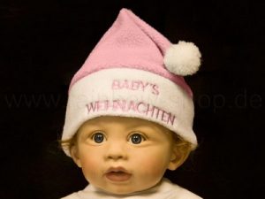 Weihnachtsmtze Baby rosa