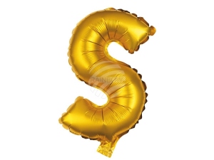 Foil balloon helium balloon gold Letter S