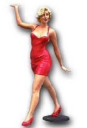 waiter girl in red dress K144