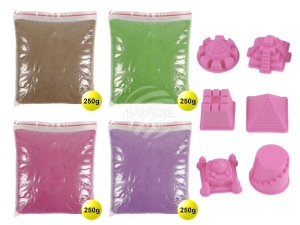 Magischer Sand 4 Packung und 6 Formen 04