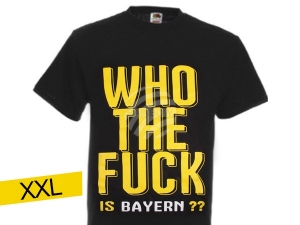 Shirt Dortmund black XXL with font model Shirt-do30