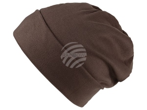 Knitted cap Long Beanie Slouch uni colors brown