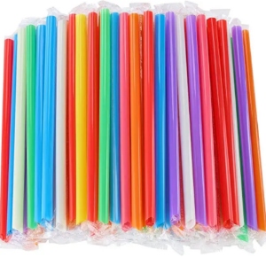 Bubble Tea straws Reusable 12x200mm colormix wrapped