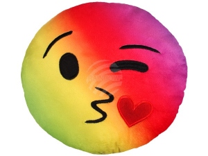 Kissen Rainbow Emoticon Emoji-Con Kuss