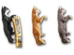 Katze h�ngend rechts schwarz K340