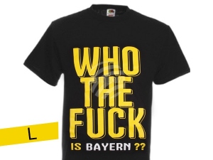 Shirt Dortmund schwarz L mit Schrift Model Shirt-do28