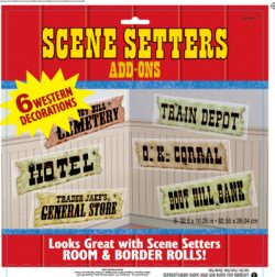 Deko window blind scene setter Wild West Signs