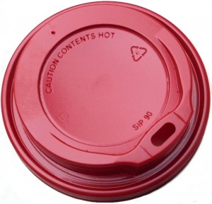 Taza de caf To Go con tapa para 0,3-0,4l roja 100 piezas