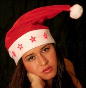 Christmas Santa hat Children Flashing Stars