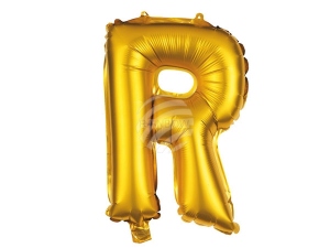 Foil balloon helium balloon gold Letter R