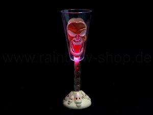 Champagne glass fun glass with face print multicolor