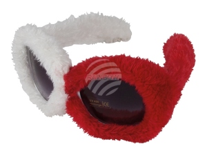 Fun Party Brille Plsch Brille rot/weiss