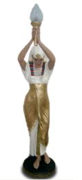 Agypt woman with lamp gold 145 cm