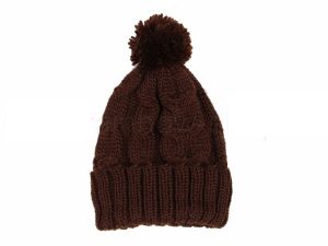 Knitted Hat with bobble Model 43f