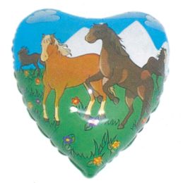 Folienballon Herz Pferde