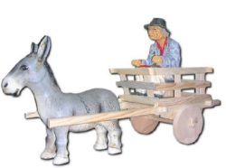 Donkey with carts and farmer K716