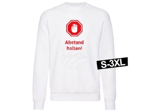 Motif sweater sweatshirt white model Swt-004a
