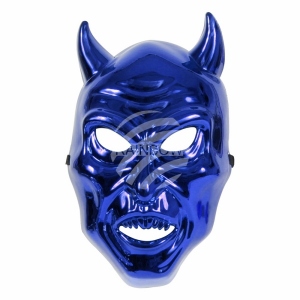 Karnevalsmaske Teufel Horror blau MAS-37C