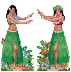 Dekoracja na sciane Scene Setter Hawaii Hula Tancerki