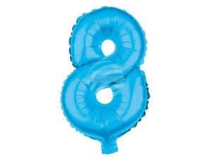 Folienballon Helium Ballon trkis Zahl 8