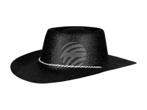 Cowboy hat glittering black