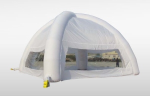 Dome-Carpa que tiene paredes laterales blanco 6x6 m