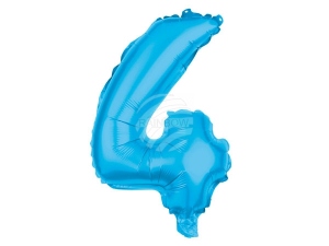 Folienballon Helium Ballon trkis Zahl 4