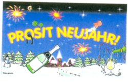 Fahne Prosit Neujahr