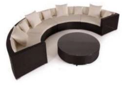 Poly Rattan Lounge Set