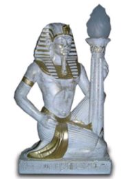 Pharao mit Lampe blau gold  63 cm