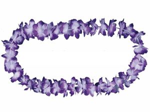 Hawaii chains flower necklace classic purple