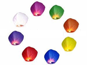 Lampion latajacy farba mix