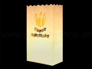 Light bags printed Happy Birthday
