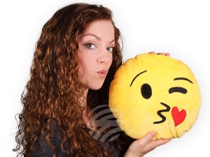 Pillow Emoticon Emoji-Con Kuss