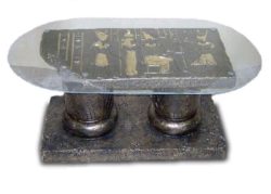 Szklany stolik egipski czarny 45 cm