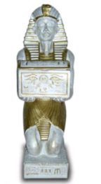 Pharao mit Truhe weiss gold 56 cm