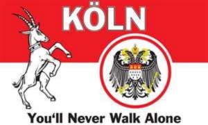 Fahne K�ln You\'ll Never Walk Alone