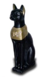gyptische Katze schwarz gold 74 cm