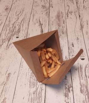 Snack- Pommestte kraftbraun 12x12x23cm 500 Stck