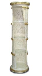 Egyptian pillar showcase white 200 cm