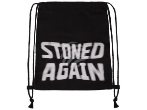 Turnbeutel Gymsac Design stoned again schwarz/weiss