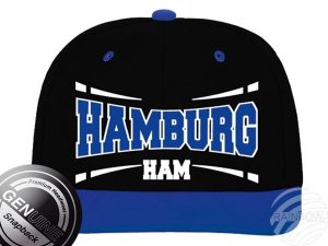 Snapback Cap Basecap Hamburg schwarz