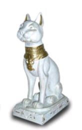 Egyptian Cat white gold 40 cm