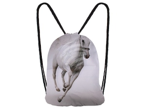 Rucksack Tasche Turnbeutel weies Pferd